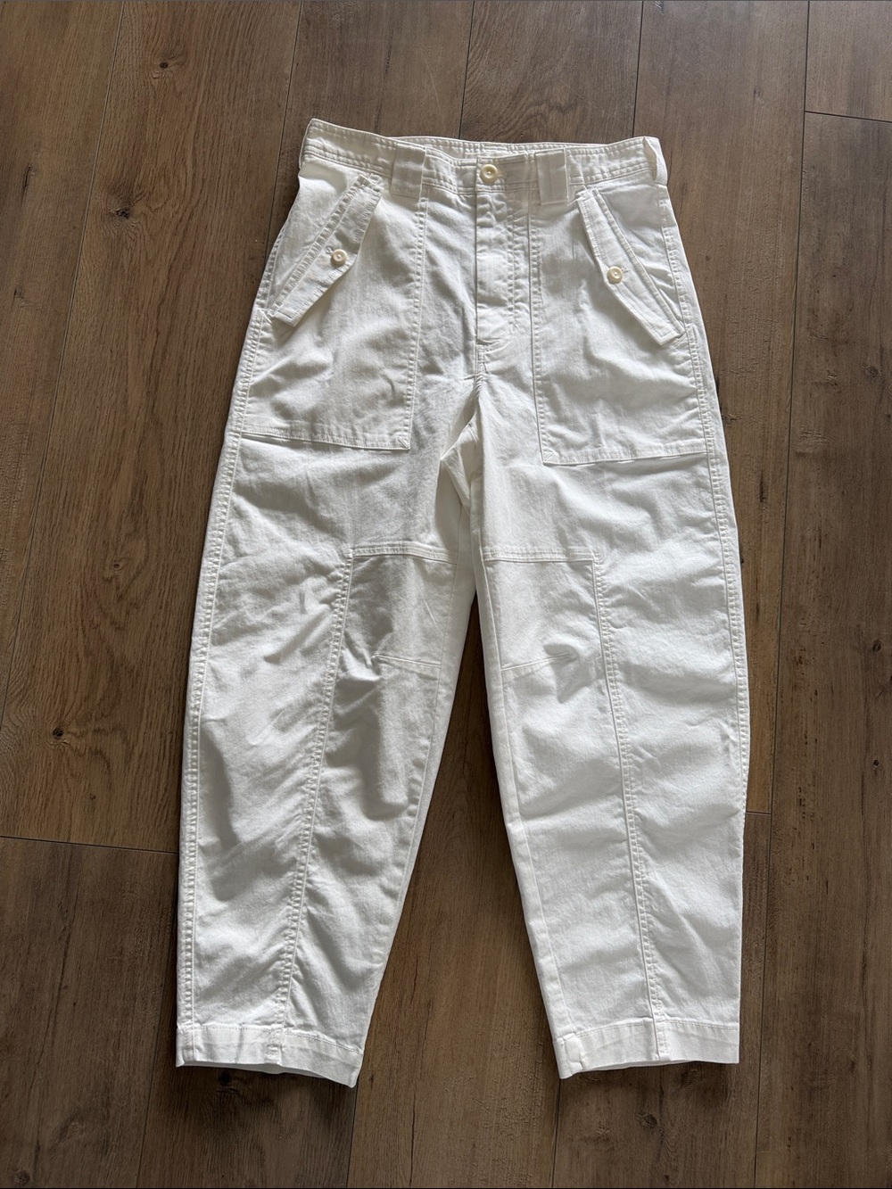 NEW Banana Republic Women's The Barrel Pant Size 6 Cream White - Picture 13 of 15